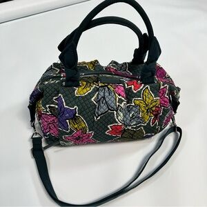 Vera Bradley Hadley Satchel Falling Flowers Print Like New Excellent Condition